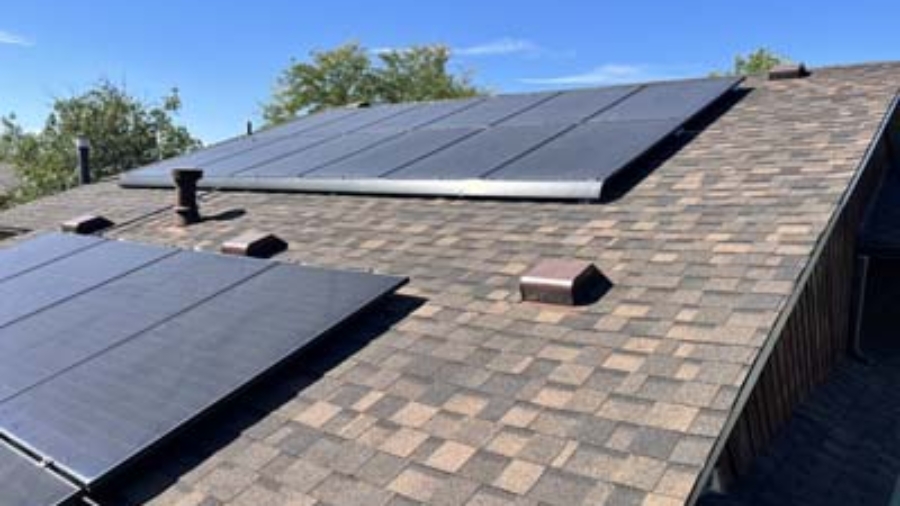 Asphalt shingle roof installation by Custom Exteriors