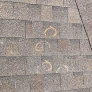 roof inspection due to hail damage