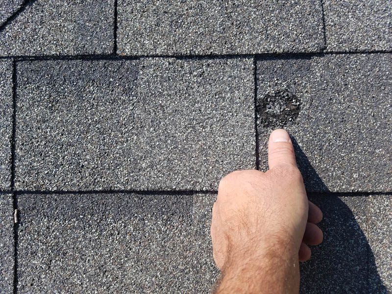 Documenting Hail damage roof repair