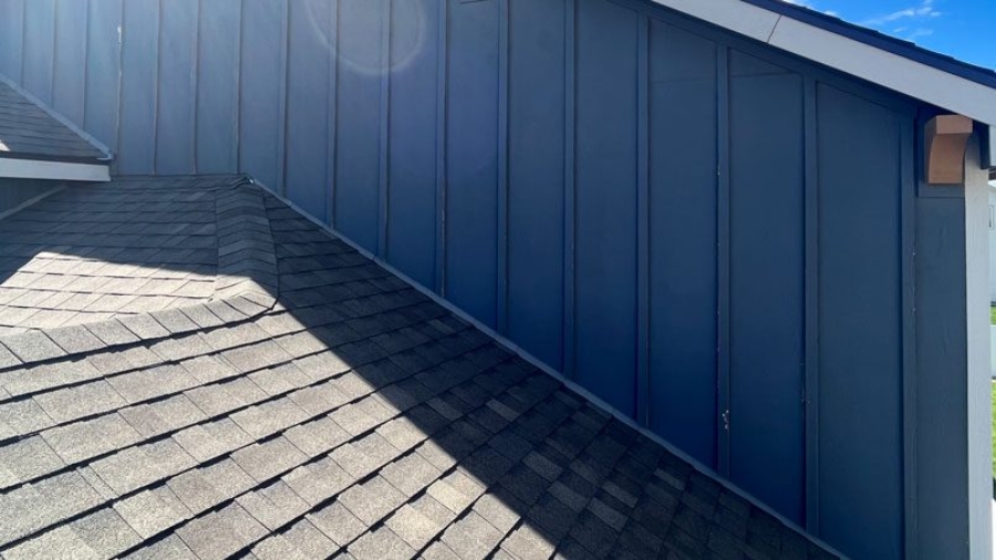 Photo from a roof inspection conducted by Custom Exteriors