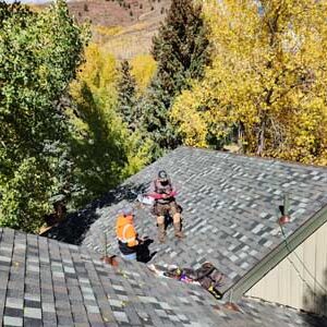 Asphalt roof replacement by Custom Exteriors