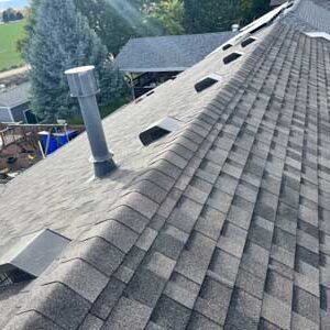 Residential roof replacement completed locally by Custom Exteriors