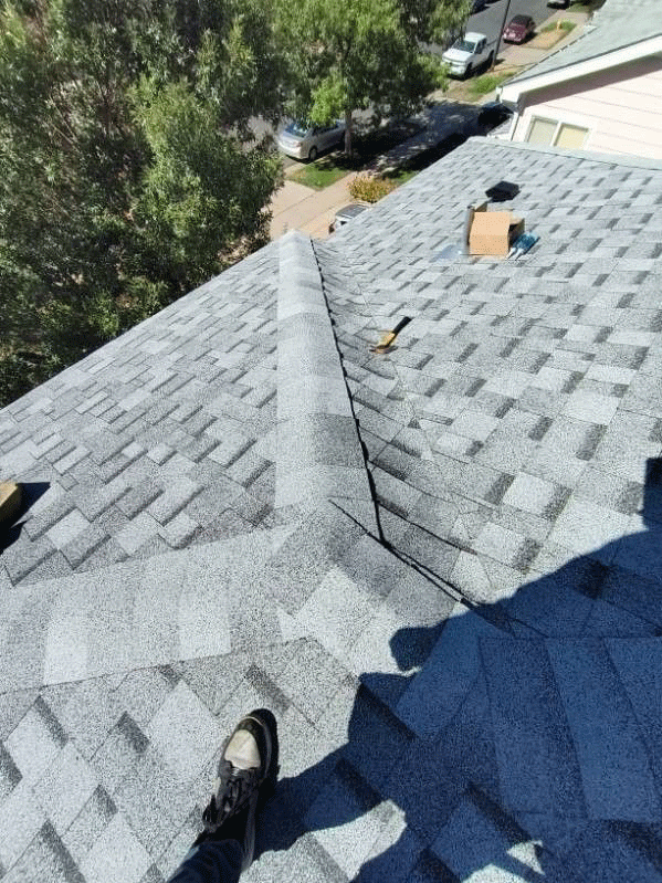 Final step of roof replacement by Custom Exteriors