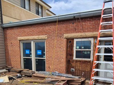 Commercial window replacement by Custom Exteriors