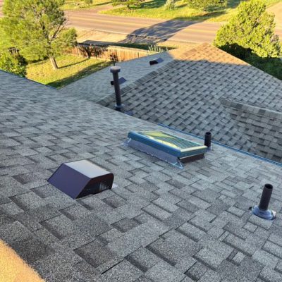 Residential roof replacement by Custom Exteriors, a Fort Collins roofing company