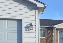 Gutters on the home of a Custom Exteriors customer in Greeley