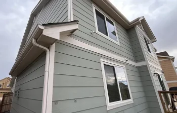 Windows on a Colorado Springs home during an inspection of a Colorado Springs home by Custom Exteriors.