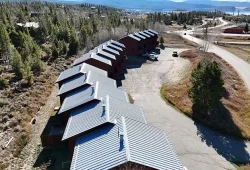 A community in Grand Lake, Colorado that Custom Exteriors completed a roof coating job on.